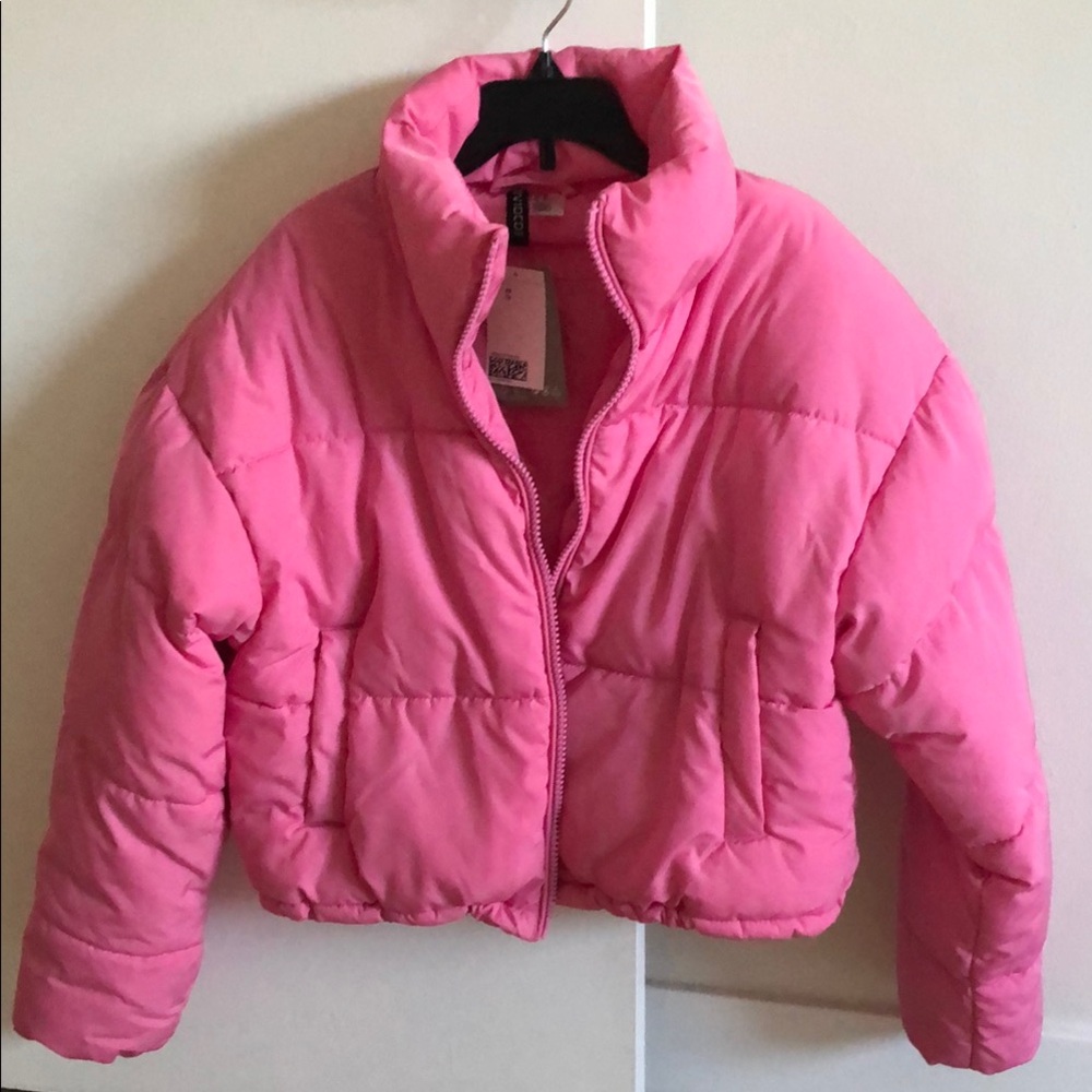 NEW H&M Pink Puffer Jacket